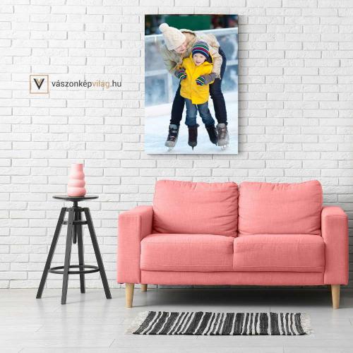 Havas emlékek a falon - Miért tökéletesek a téli családi fotók vászonképként?